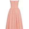 Adalyn Peach Broderie Anglais Midi-zomerjurk