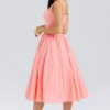 Adalyn Peach Broderie Anglais Midi-zomerjurk