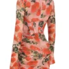 Adanna mini-jurk met rozenprint als korset