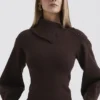 Adelita chocoladebruine trui van kasjmiermix