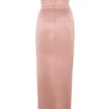 Adrienne Blush satijnen strapless avondjurk