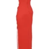 Adrienne Scarlet satijnen strapless avondjurk