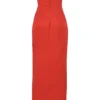 Adrienne Scarlet satijnen strapless avondjurk