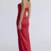Adrienne Scarlet satijnen strapless avondjurk