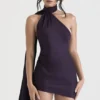 Aida Night Shade asymmetrische wikkeljurk