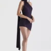 Aida Night Shade asymmetrische wikkeljurk