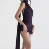 Aida Night Shade asymmetrische wikkeljurk