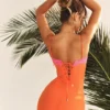 Aiza Flame oranje maxi-jurk
