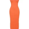 Aiza Flame oranje maxi-jurk