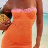 Aiza Flame oranje maxi-jurk