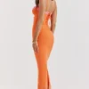 Aiza Flame oranje maxi-jurk
