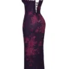 Aiza maxi-jurk met druivenbloemenprint