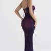Aiza maxi-jurk met druivenbloemenprint