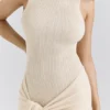 Akaia Champagne Waterfall Maxi-jurk