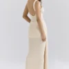 Akaia Champagne Waterfall Maxi-jurk