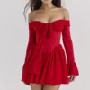 Alana Scarlet off-shoulder jurk