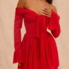 Alana Scarlet off-shoulder jurk