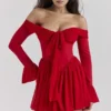 Alana Scarlet off-shoulder jurk