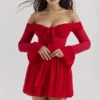 Alana Scarlet off-shoulder jurk