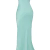 Alette Jade satijnen strapless maxi-jurk