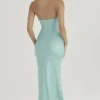 Alette Jade satijnen strapless maxi-jurk