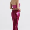 Alexis Hot Pink Maxi-rok met pailletten