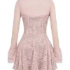 Alice Perfectly Pink Lace Mini Jurk