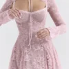 Alice Perfectly Pink Lace Mini Jurk