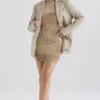 Aline Mink oversized blazer