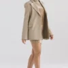 Aline Mink oversized blazer