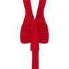 Aliza Cherry mini-jurk met plooien