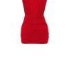 Aliza Cherry mini-jurk met plooien