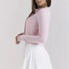 Alliana roze kort wollen Vesten