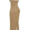 Alondra Cafe Au Lait maxi-jurk met kralen – Limited Edition