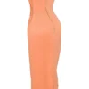 Alora Tangerine strapless korset midi-jurk