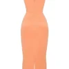 Alora Tangerine strapless korset midi-jurk