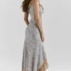 Aloura maxi-jurk met paisleyprint en ruches van georgette