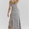 Aloura maxi-jurk met paisleyprint en ruches van georgette