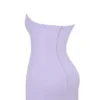 Alyssa Orchid Crêpe Plunge Mini-jurk
