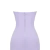 Alyssa Orchid Crêpe Plunge Mini-jurk