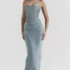 Amadi Cool Blue Maxi-rok tot op de grond