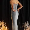 Amadi Cool Blue Maxi-rok tot op de grond
