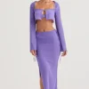 Amalfi Violet maxi-rok met uitsnijdingen