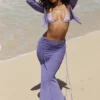 Amalfi Violet maxi-rok met uitsnijdingen