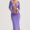 Amalfi Violet maxi-rok met uitsnijdingen