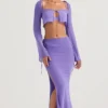 Amalfi Violet maxi-rok met uitsnijdingen