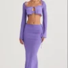 Amalfi Violet maxi-rok met uitsnijdingen