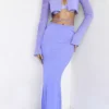 Amalfi Violet maxi-rok met uitsnijdingen