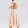 Amaya crèmekleurige midi-jurk met broderie anglaise