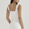 Amber witte top met kanten rand
